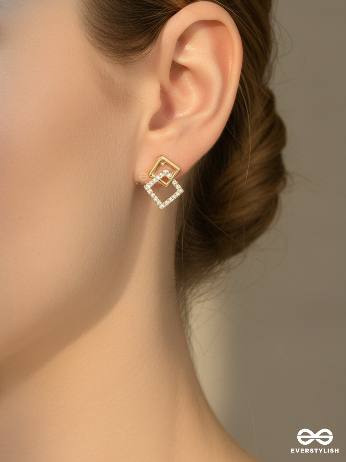 Sweet Angle - Square Stud Earrings