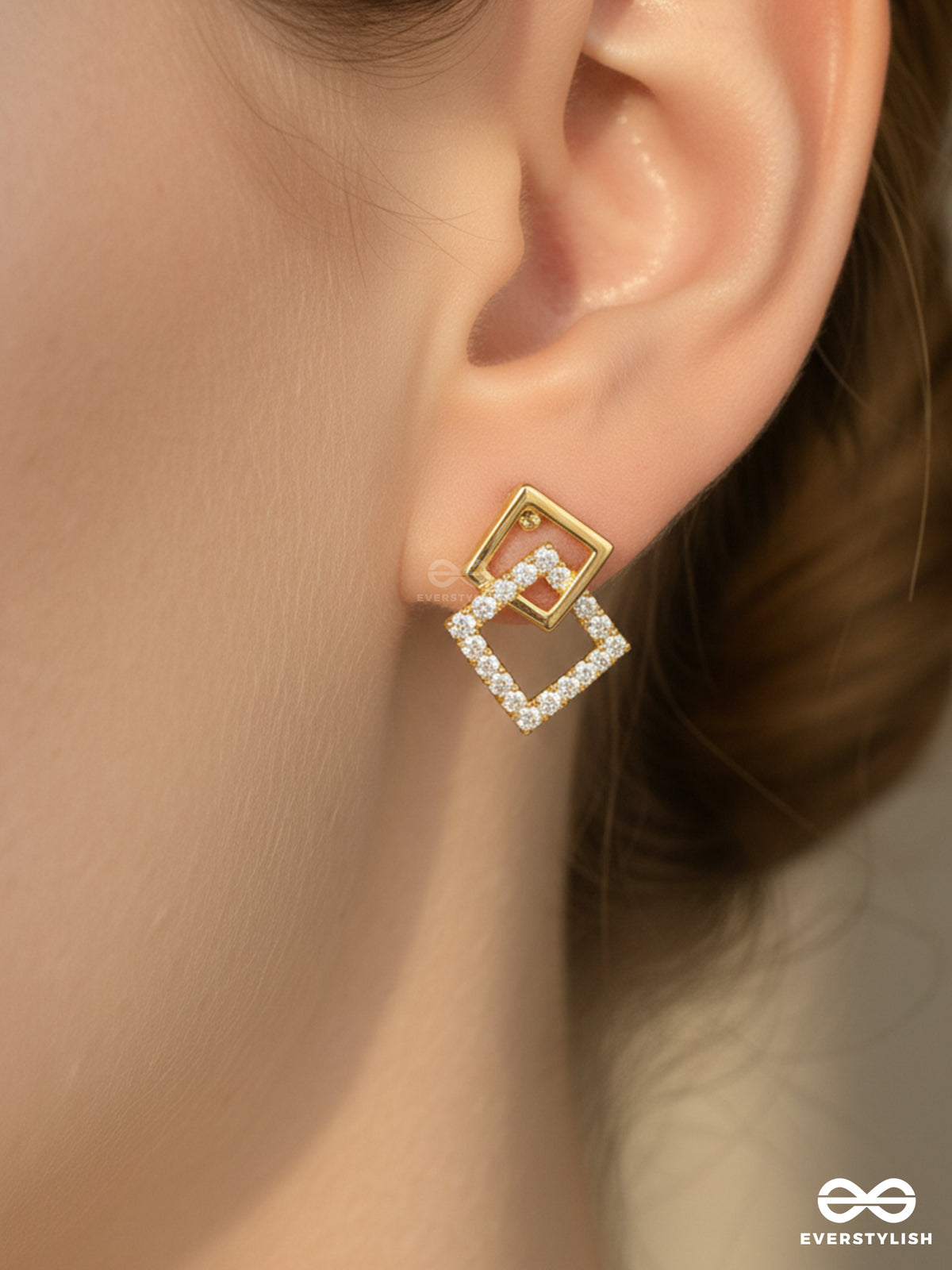 Sweet Angle - Square Stud Earrings