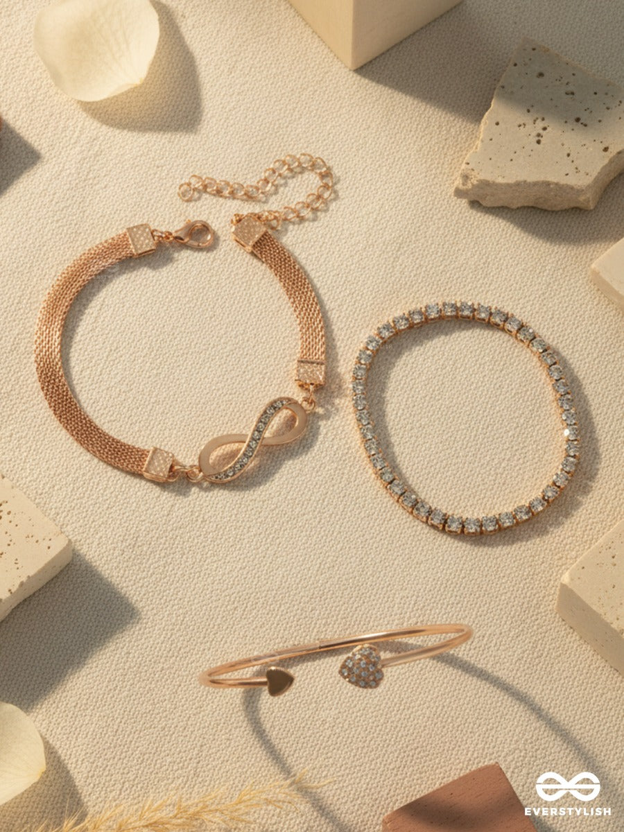 Blush Bonds - Minimal Rose Gold Bracelet Set
