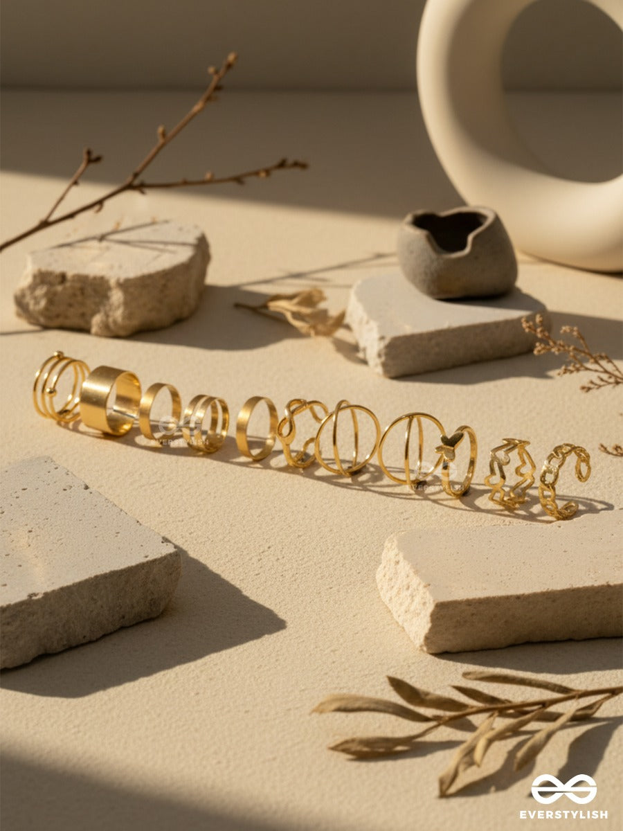 Loop Studio - Minimal Golden Rings Set