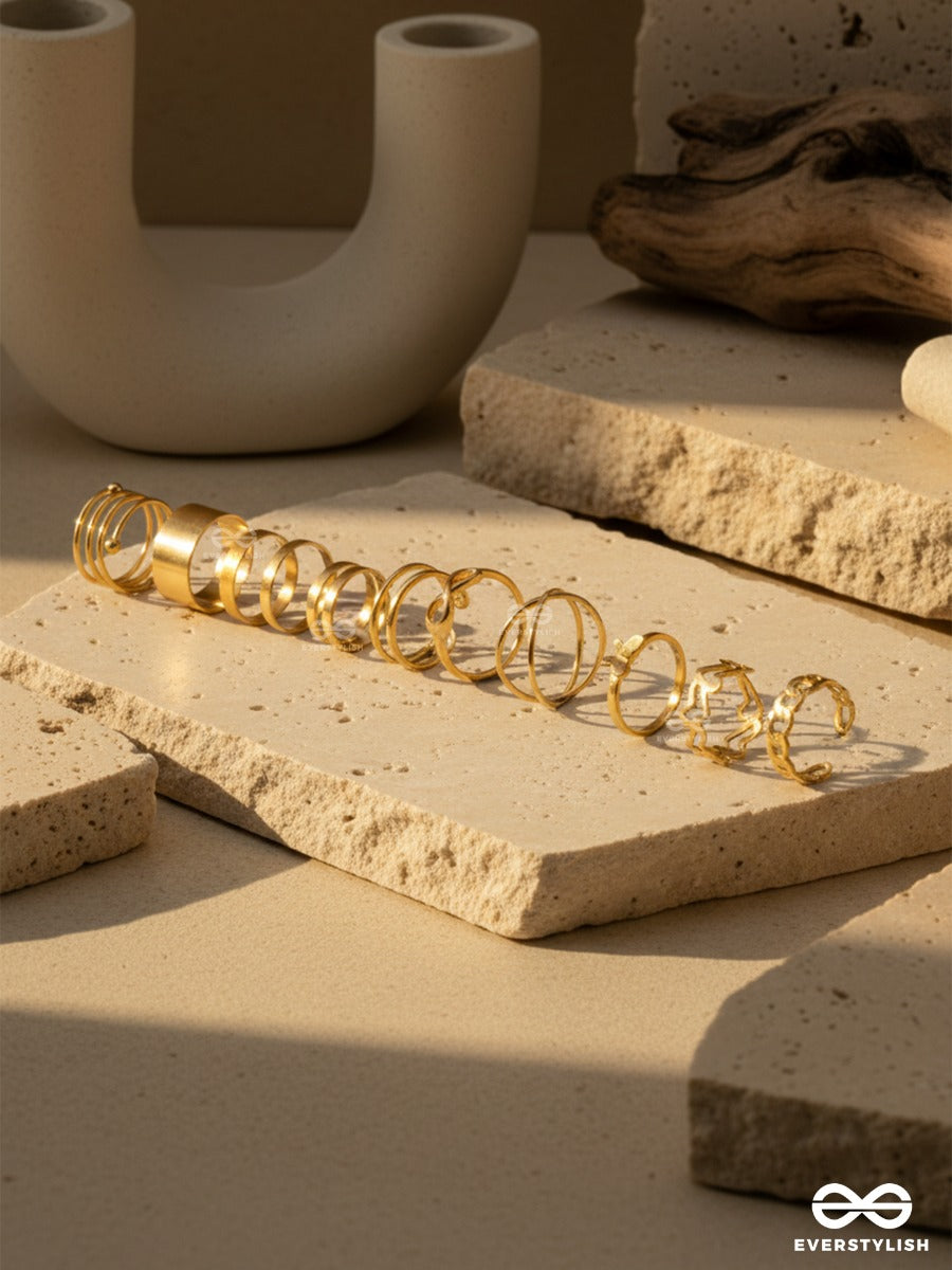 Loop Studio - Minimal Golden Rings Set