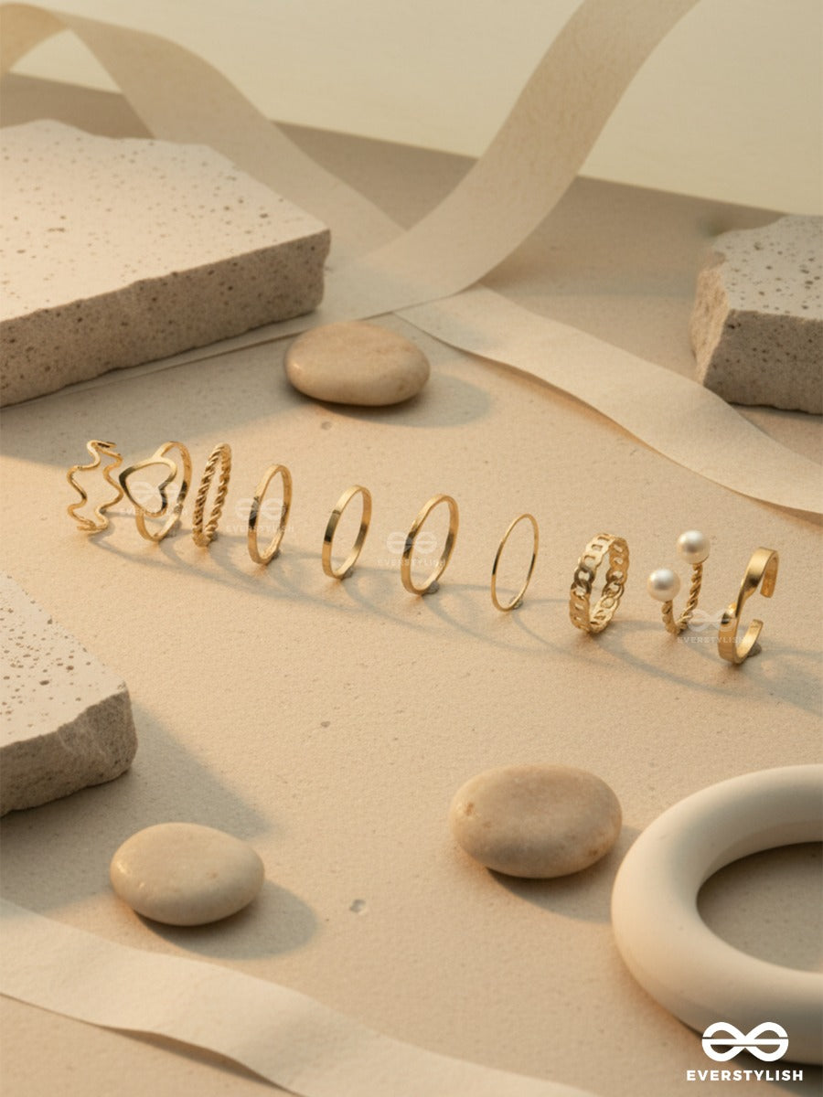 Loop Studio - Minimal Golden Rings Set