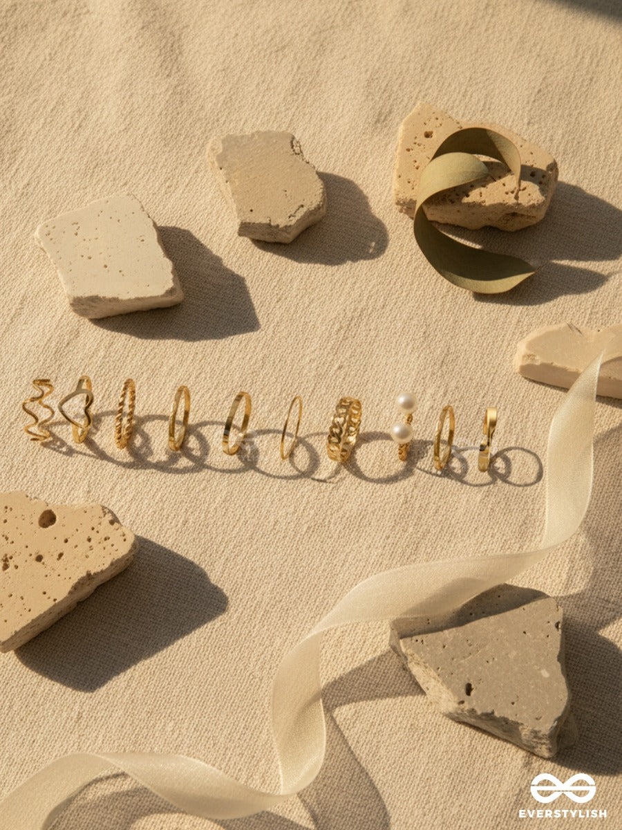 Loop Studio - Minimal Golden Rings Set