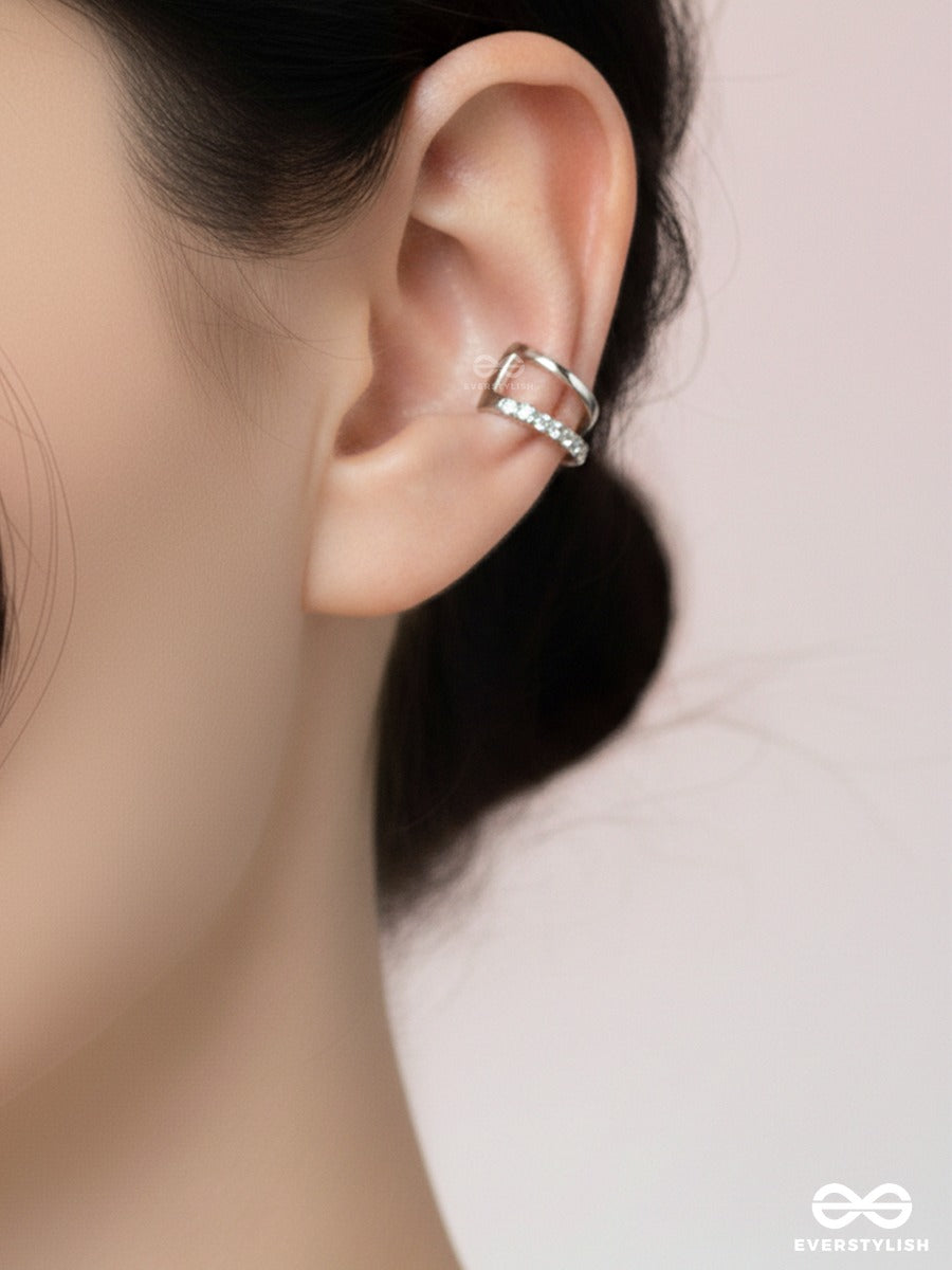 Pure Glint - Minimal Crystal Ear Cuff