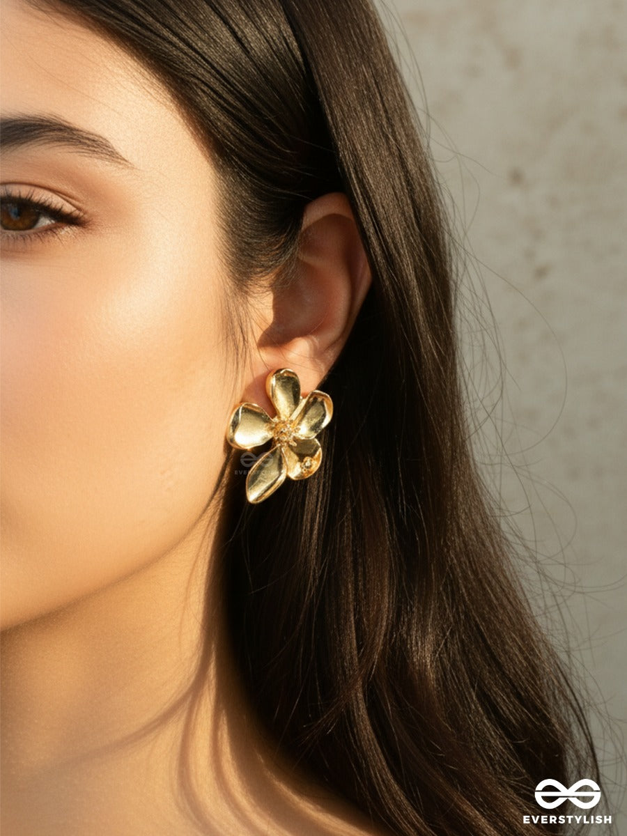 Golden Flora - Everyday Gold Stud Earrings