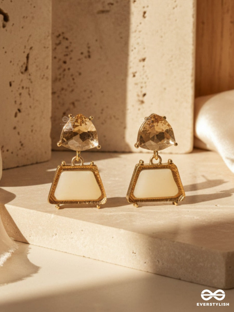 Golden Trap - Geometric Drop Earrings