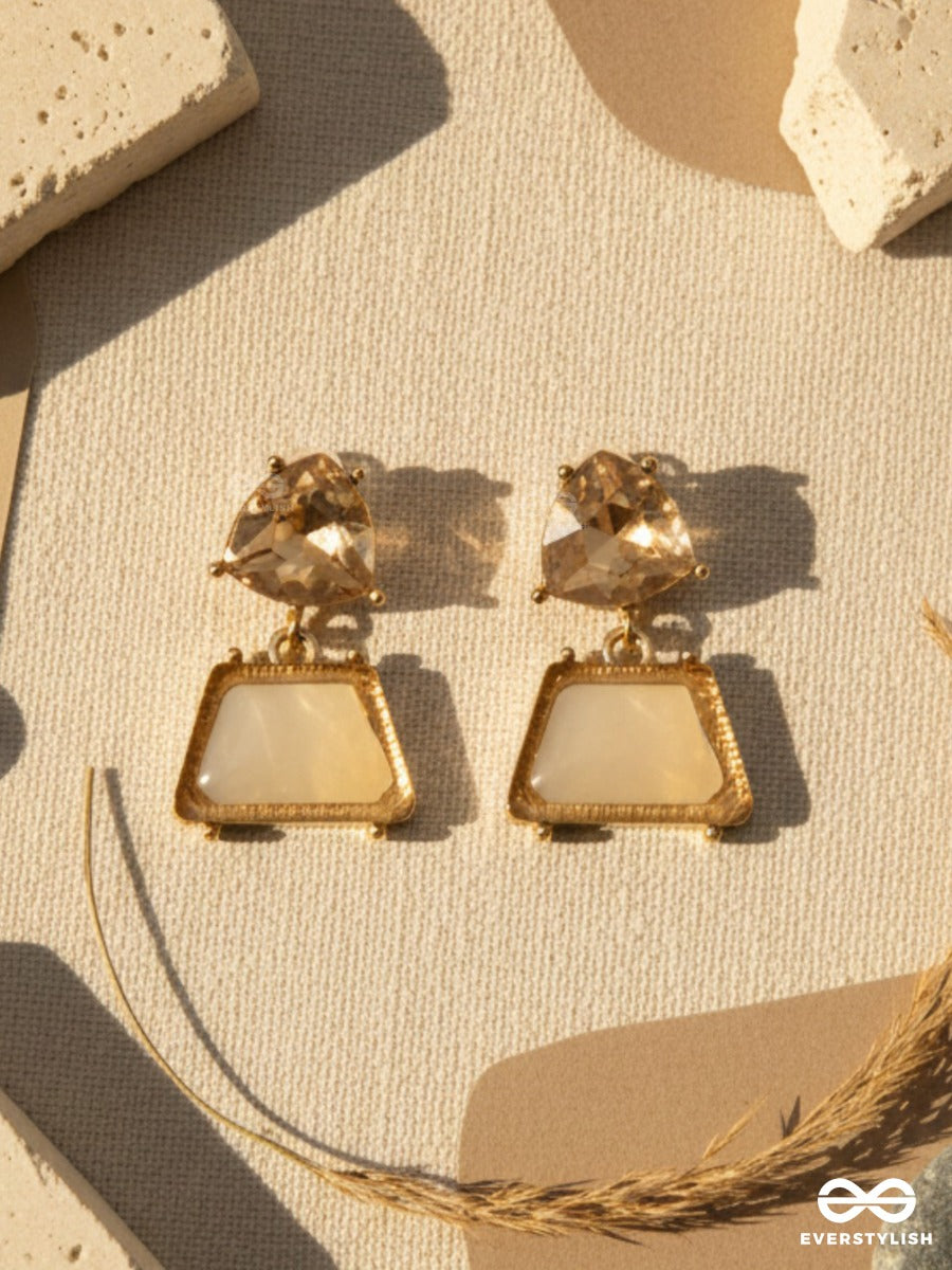 Golden Trap - Geometric Drop Earrings