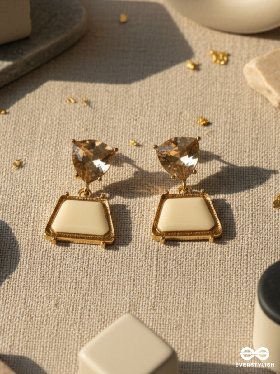 Golden Trap - Geometric Drop Earrings