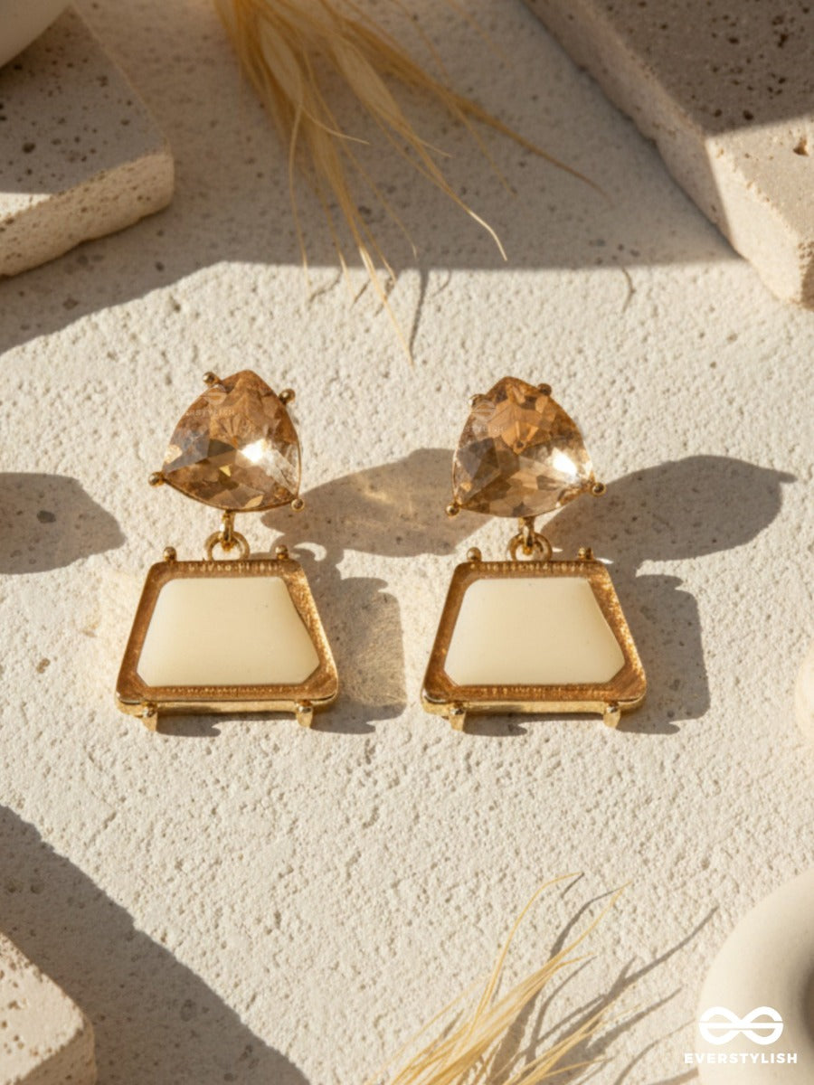 Golden Trap - Geometric Drop Earrings