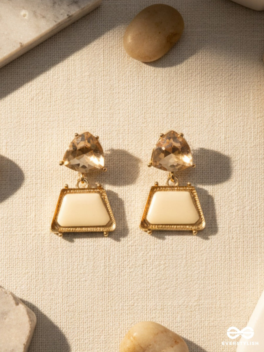 Golden Trap - Geometric Drop Earrings