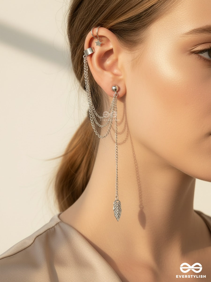 Terra Whisper - Asymmetric Silver Earcuff Set