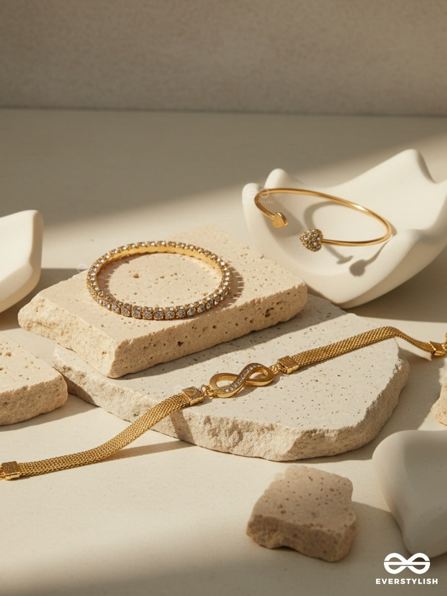 Signature Love - Minimal Golden Bracelet Set