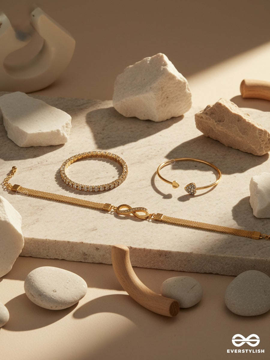 Signature Love - Minimal Golden Bracelet Set