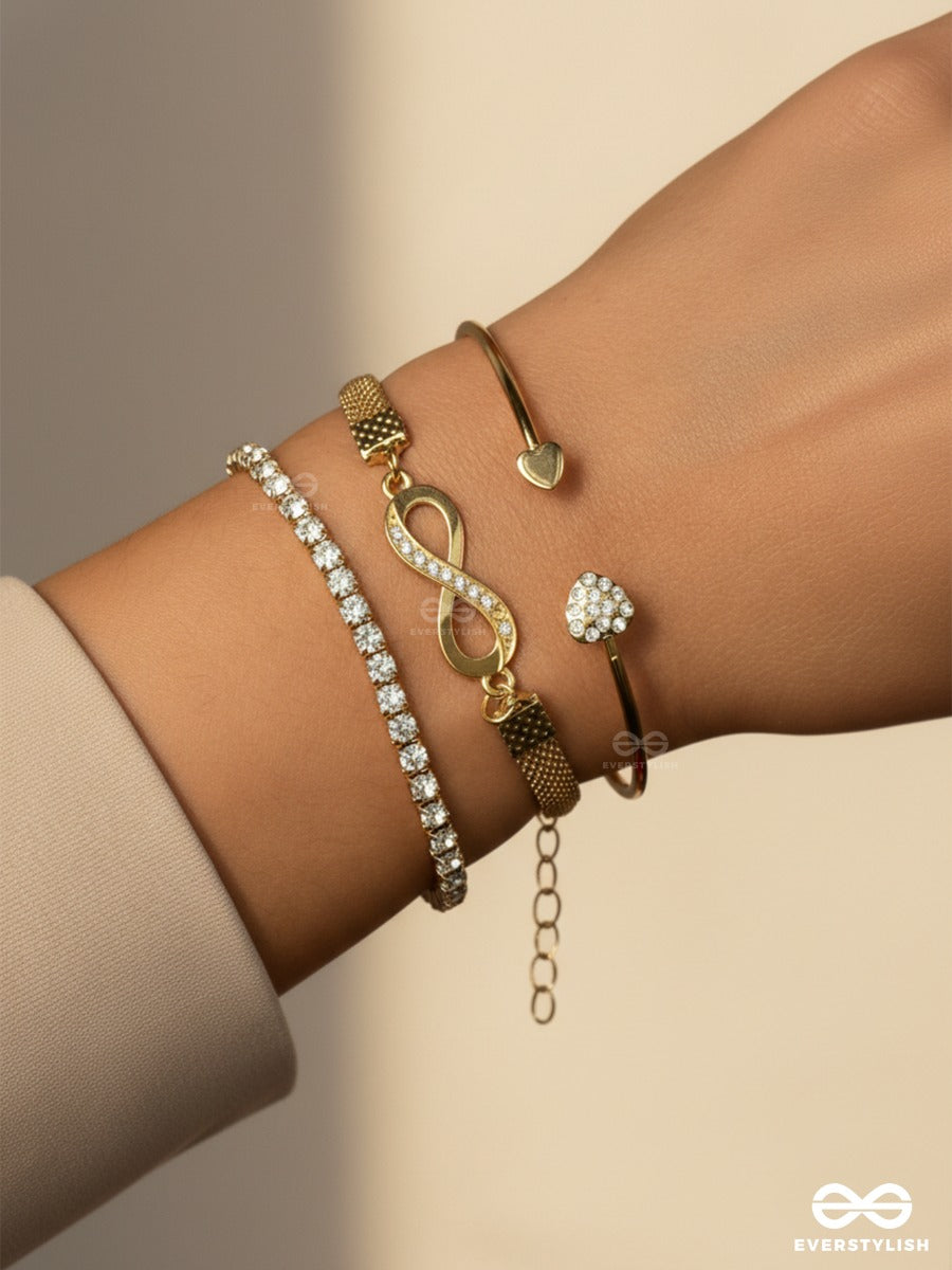 Signature Love - Minimal Golden Bracelet Set