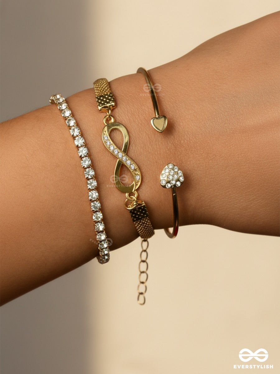 Signature Love - Minimal Golden Bracelet Set