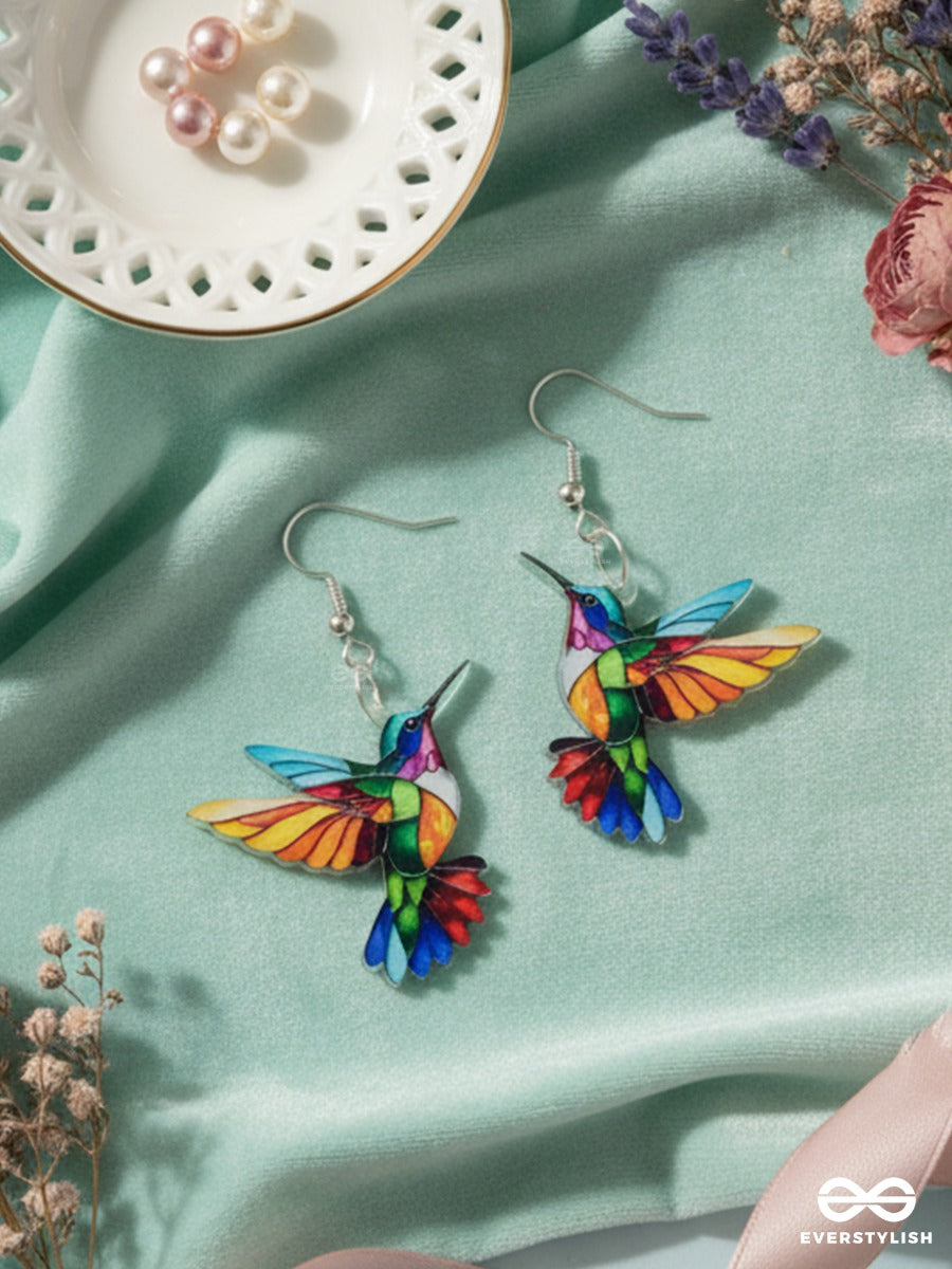 Happy Hum - Rainbow Bird Earrings