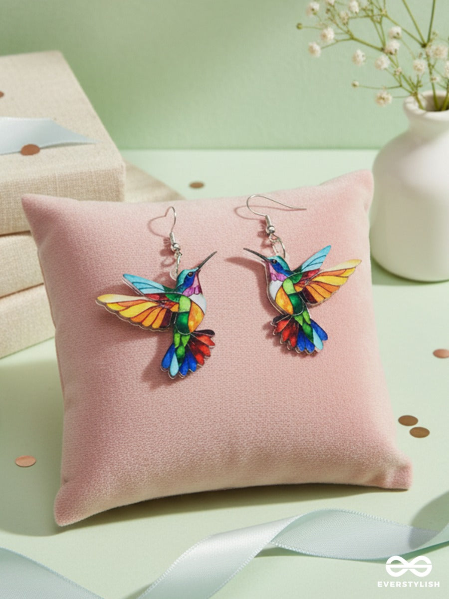 Happy Hum - Rainbow Bird Earrings