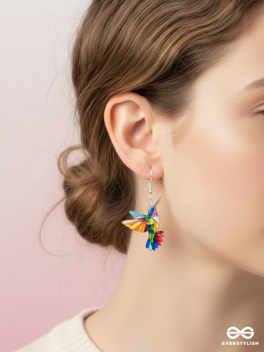 Happy Hum - Rainbow Bird Earrings