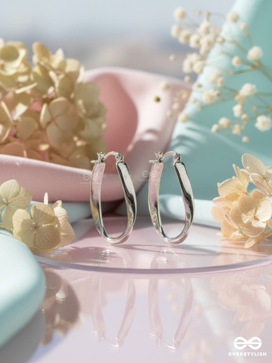 Loop Flow - Contemporary Silver Hoops