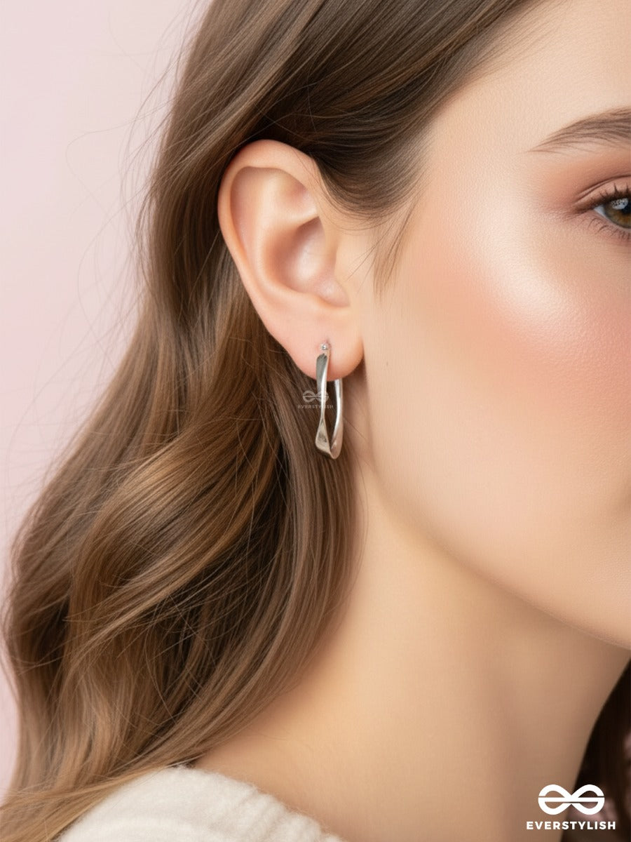 Loop Flow - Contemporary Silver Hoops