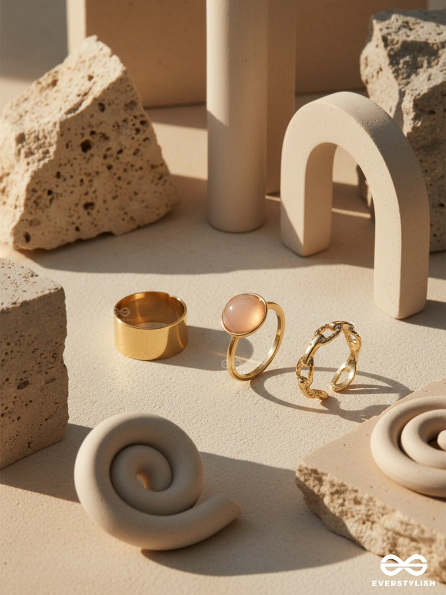 Merry Go Round- Modern Golden Ring Set