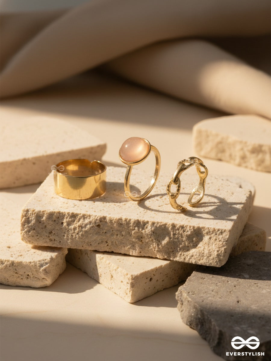 Merry Go Round- Modern Golden Ring Set