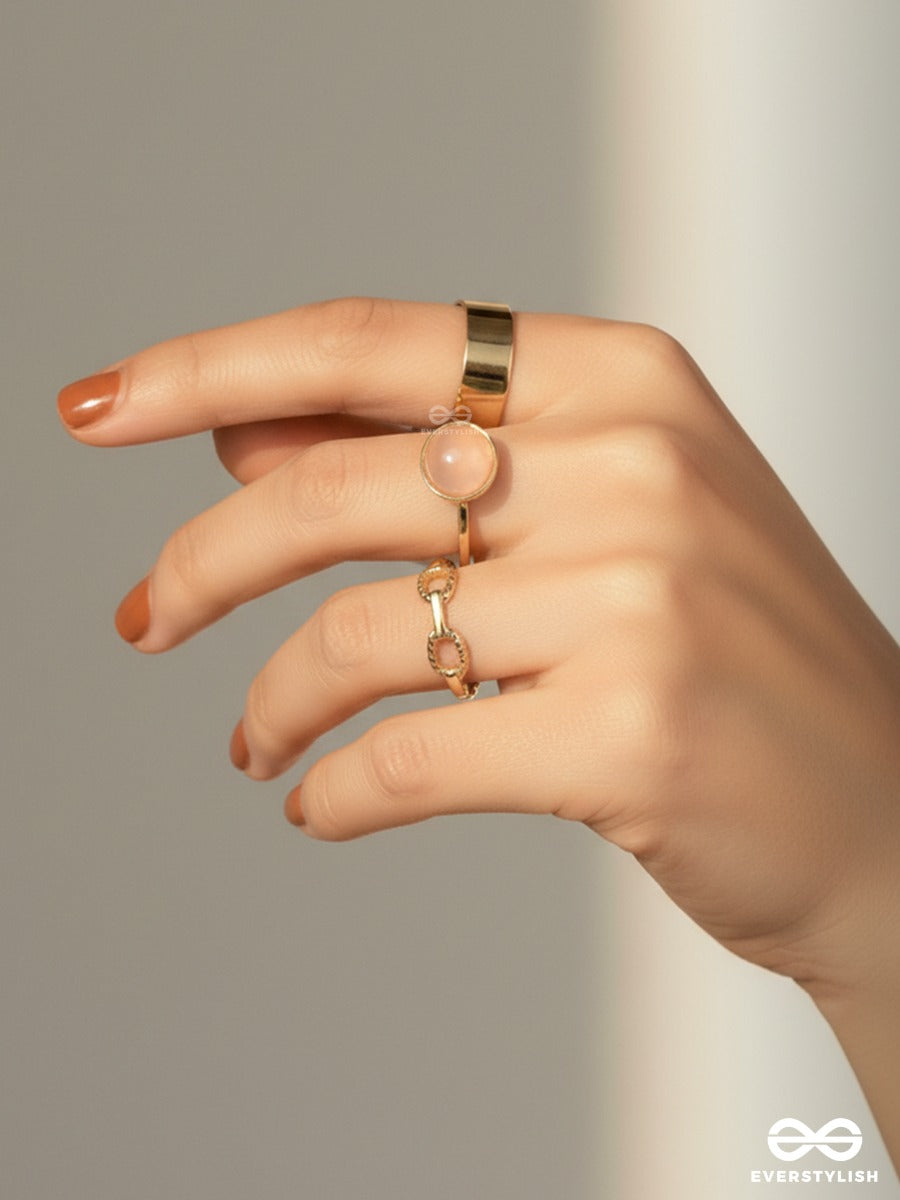 Merry Go Round- Modern Golden Ring Set