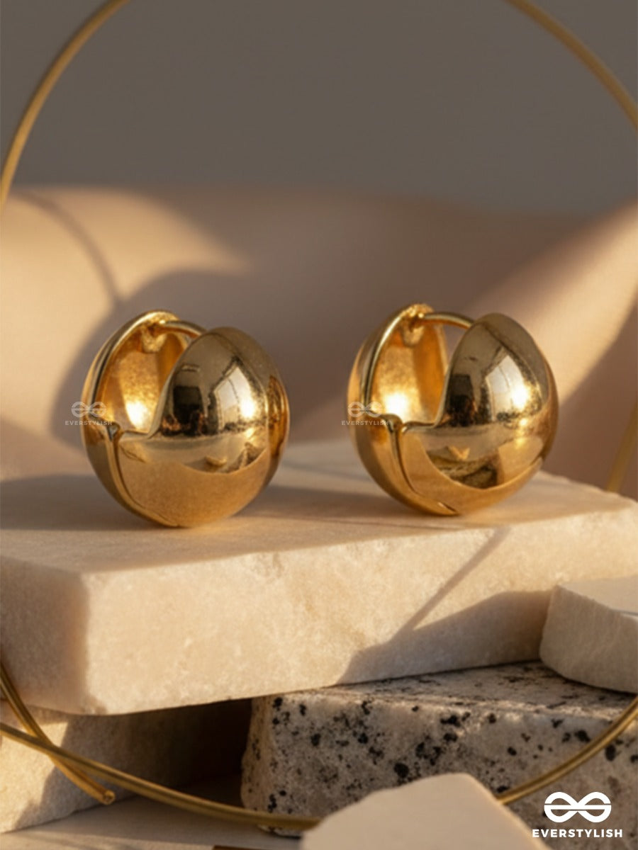 Gold Orb - Polished Stud Earrings