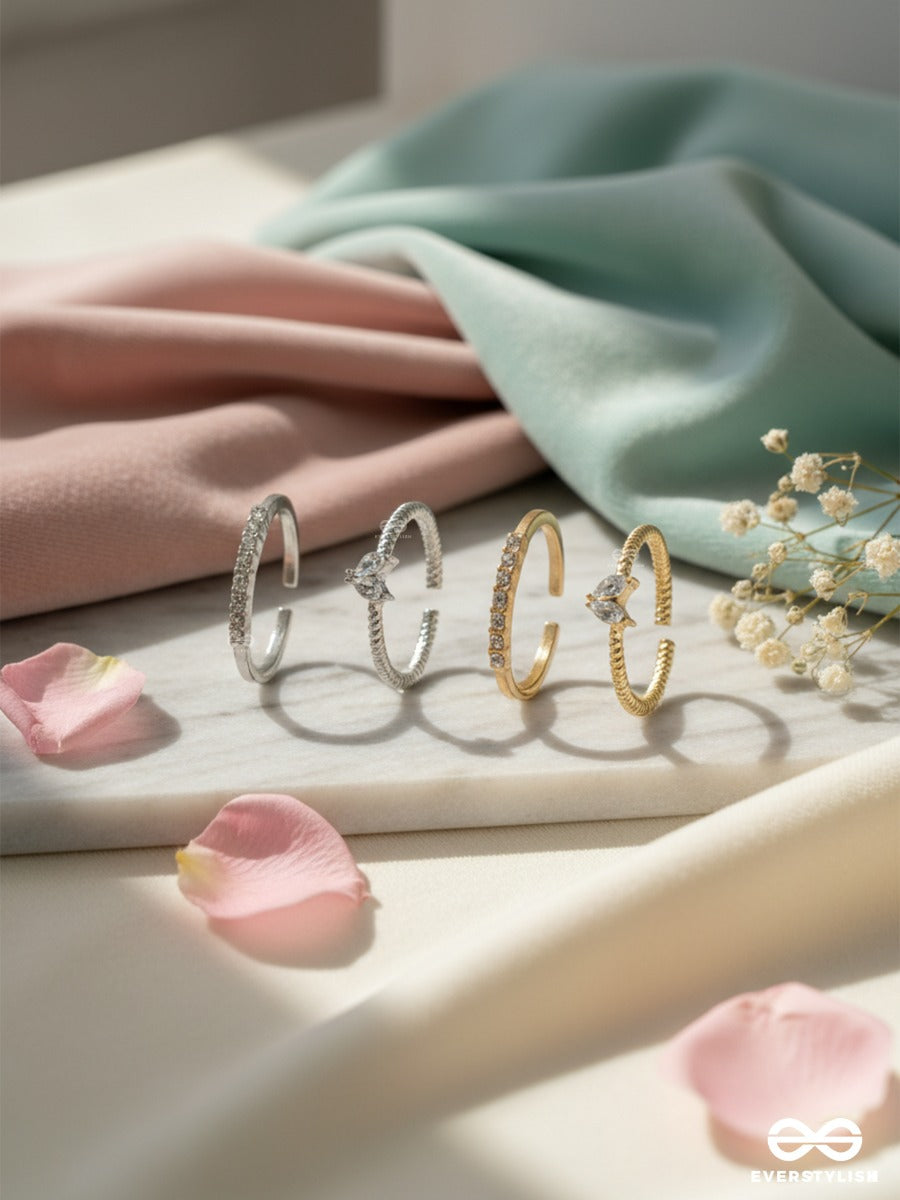 Twin Spark - Multi-Metal Ring Set