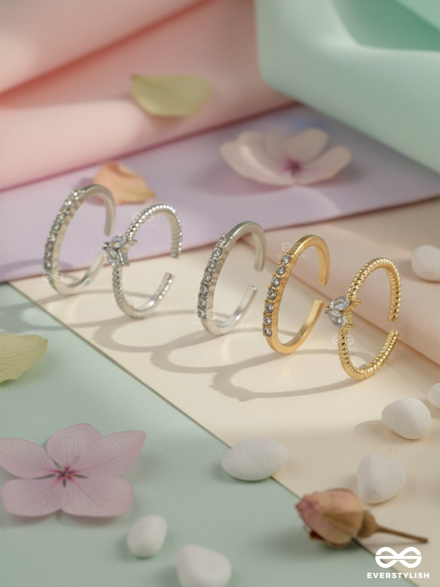 Twin Spark - Multi-Metal Ring Set