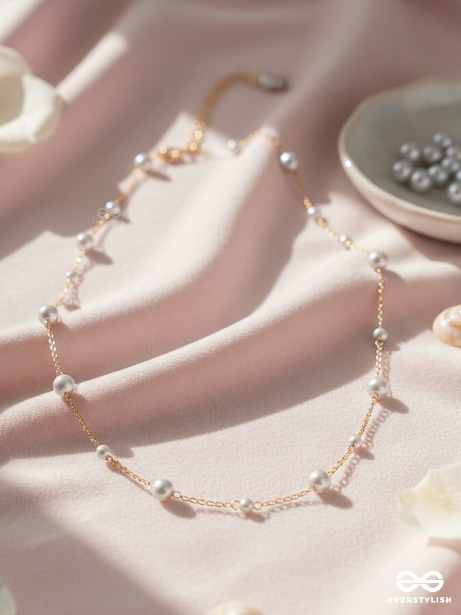 Pearl Trace - Delicate Gold Necklace