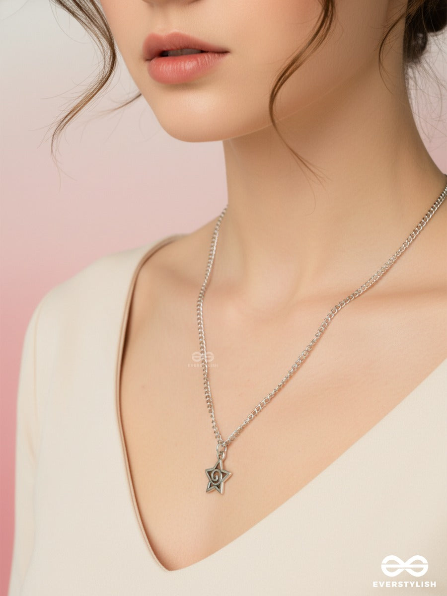 Star Trace - Everyday Silver Necklace