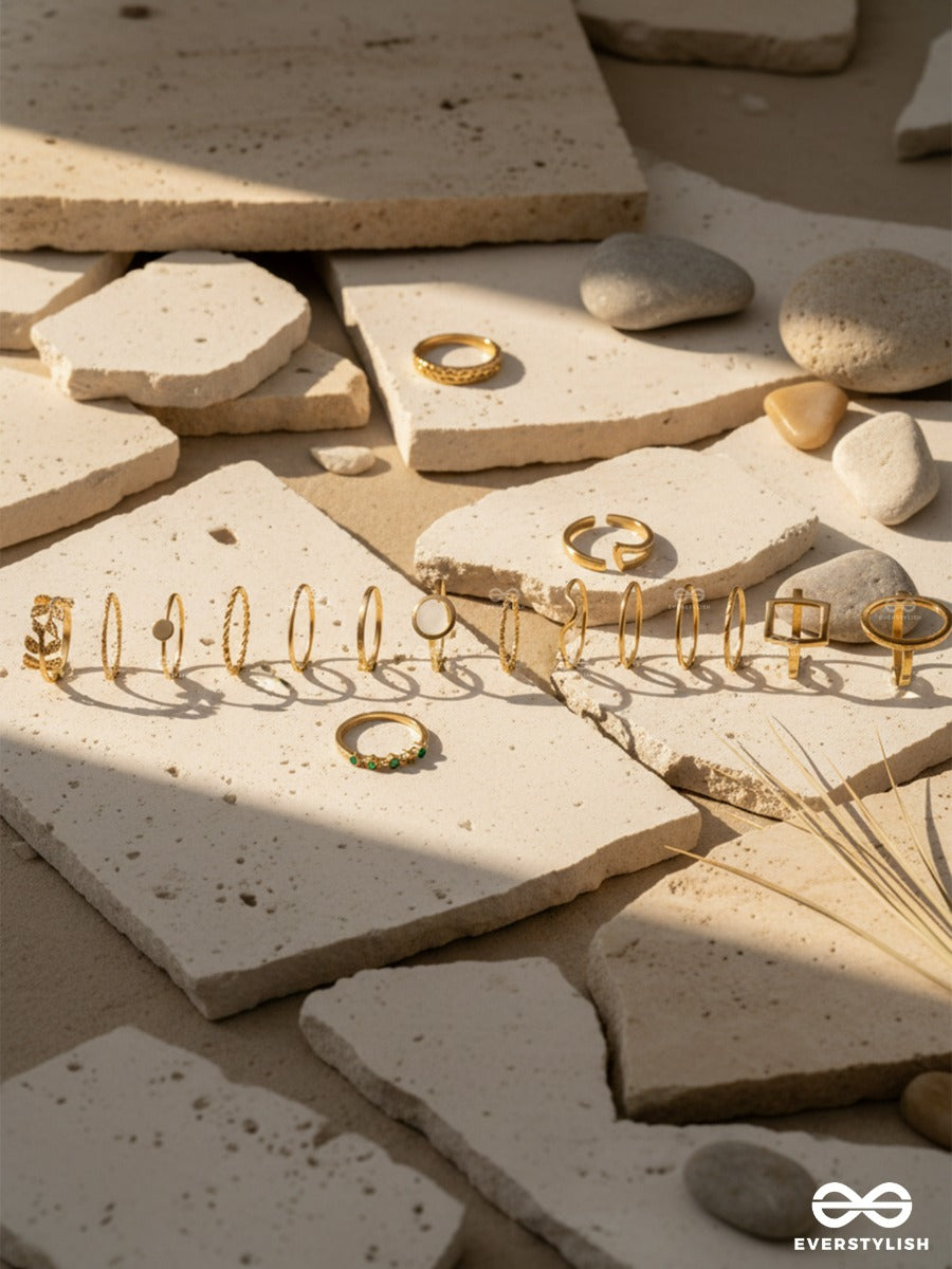 The Gold Stack - Everyday Ring Set
