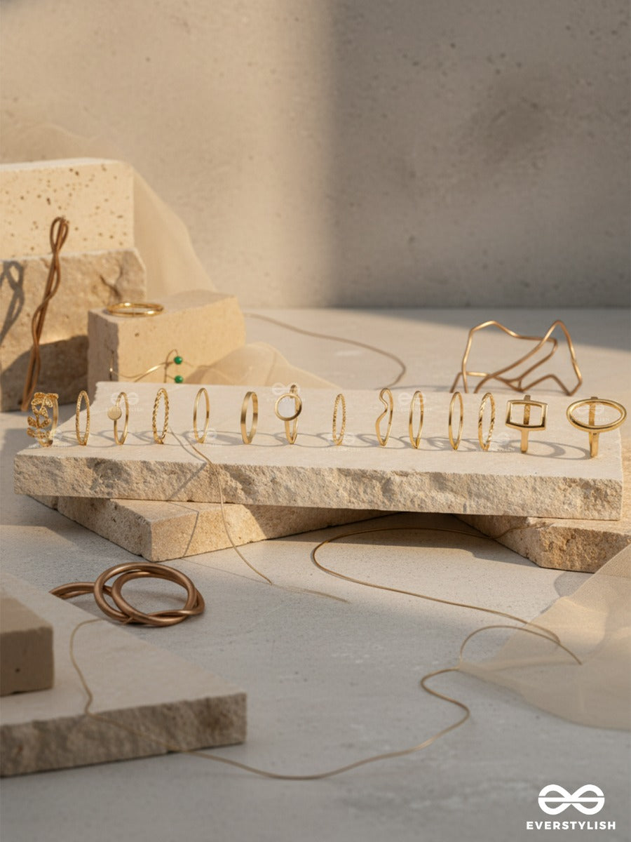 The Gold Stack - Everyday Ring Set