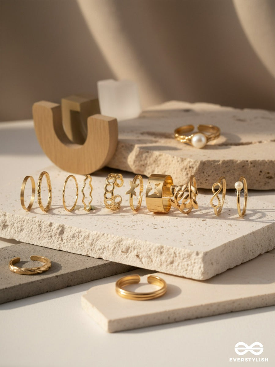 Stack Symphony - Bold & Smooth Everyday Ring Set