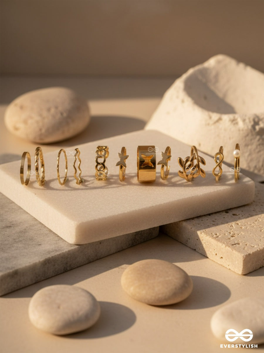Stack Symphony - Bold & Smooth Everyday Ring Set