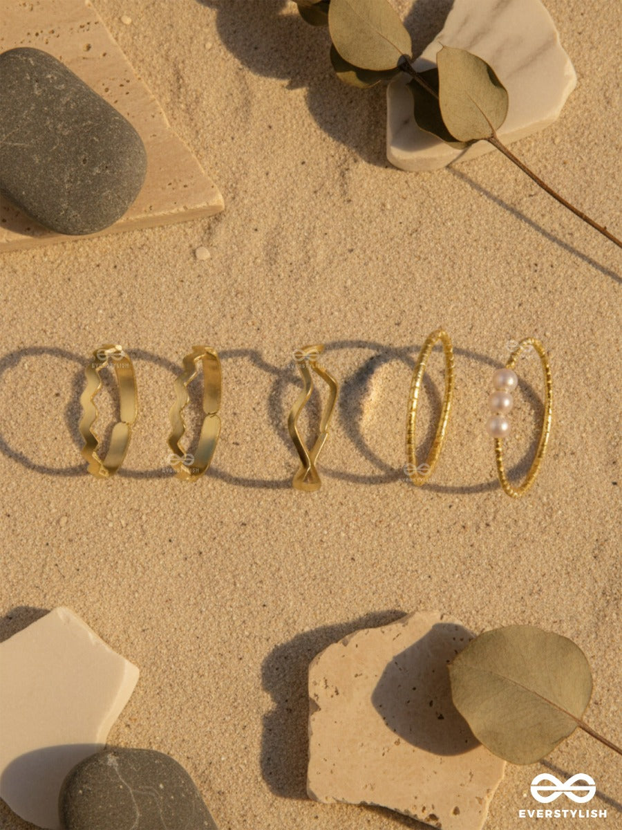 Lines & Ripples - Contemporary Ring Set