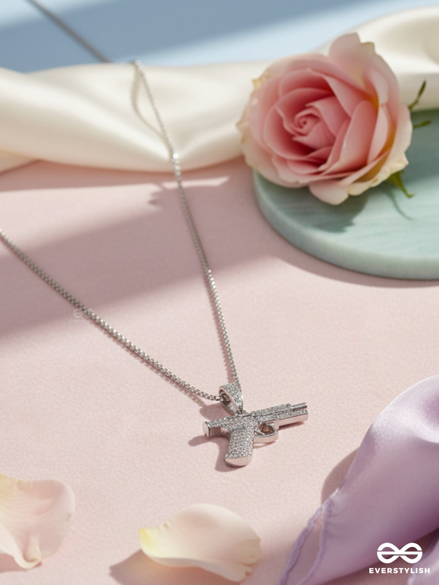 Silent Shot - Crystal Gun Pendant