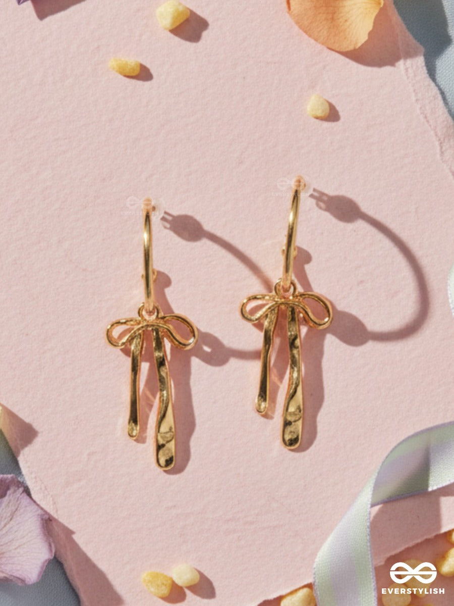 Coquette Charm - Dainty Bow Hoop Earrings