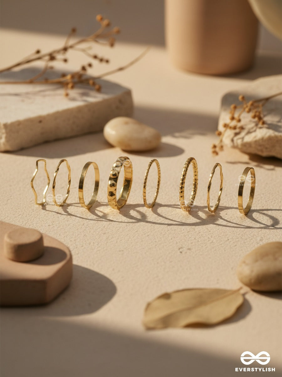 Gold Threads - Slim Ring Set