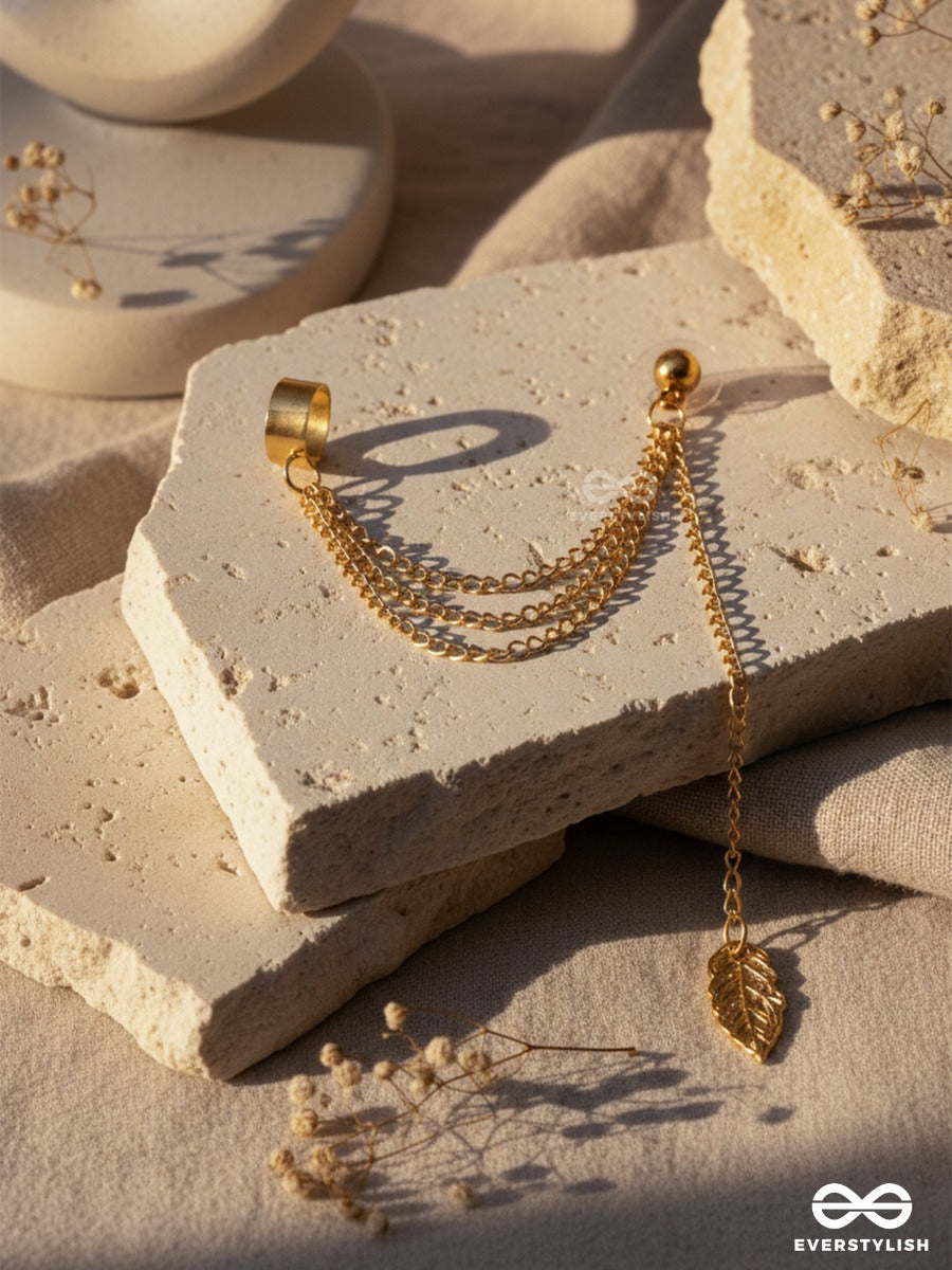 Gold Drift - Long Drop Earring