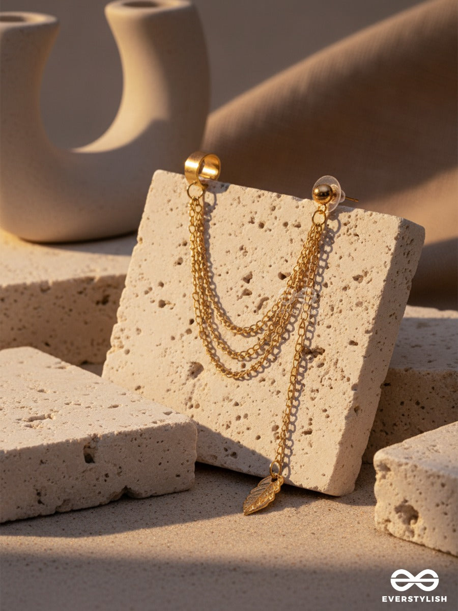 Gold Drift - Long Drop Earring