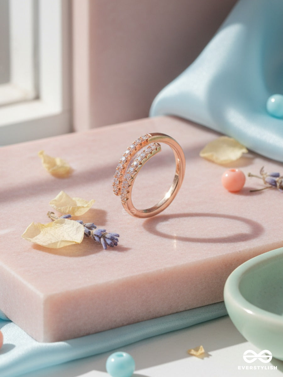 Twin Glint - Modern Gold Ring