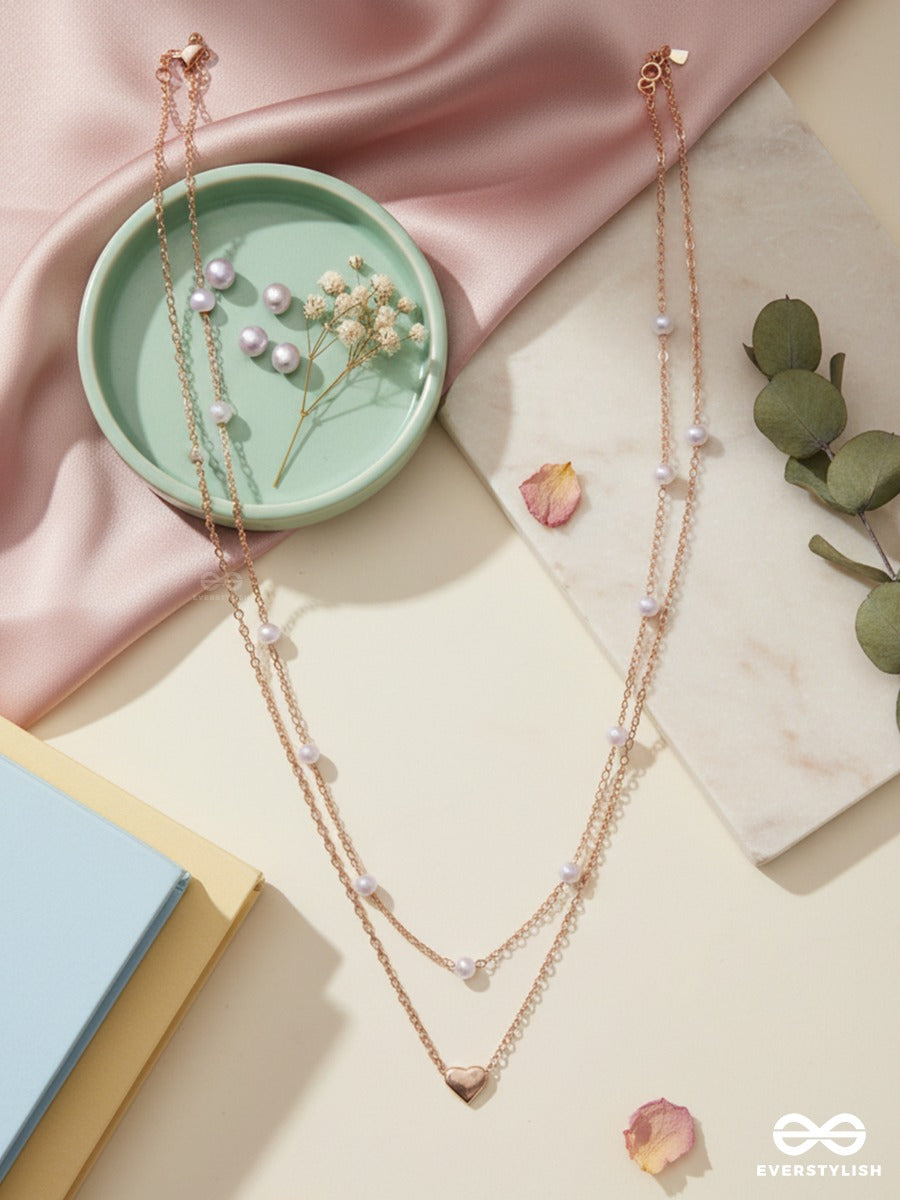 Soft Confession - Dual Chain Heart Necklace