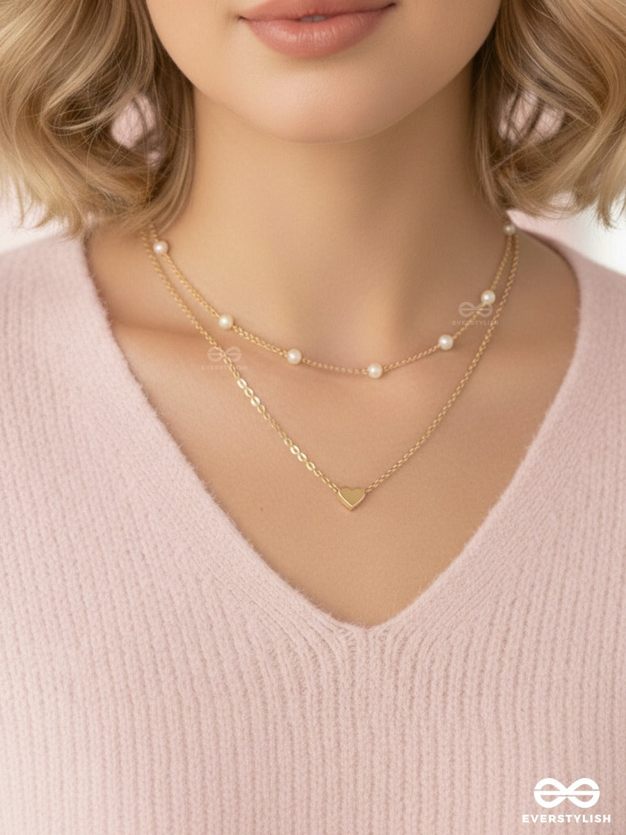 Soft Confession - Dual Chain Heart Necklace