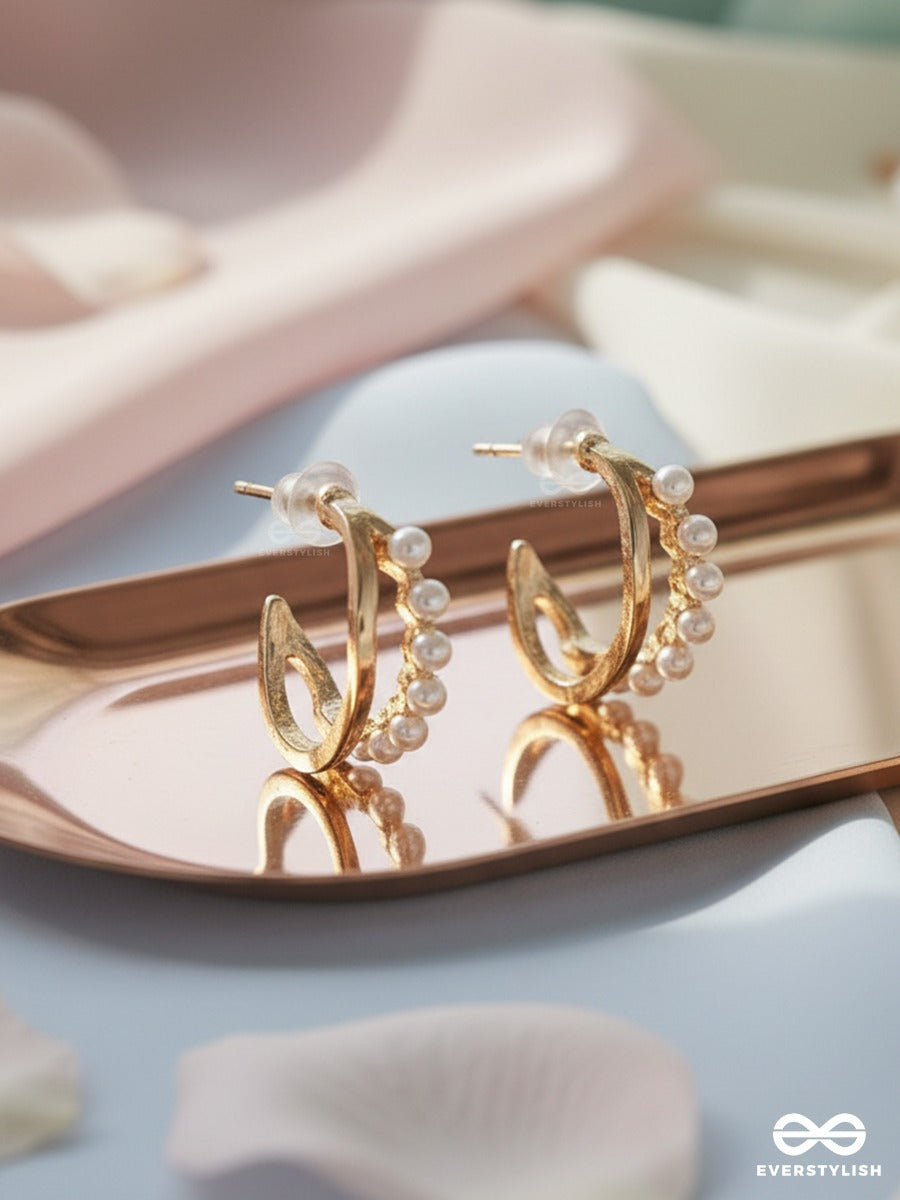 Gentle Drape - Pearl Detail Earrings