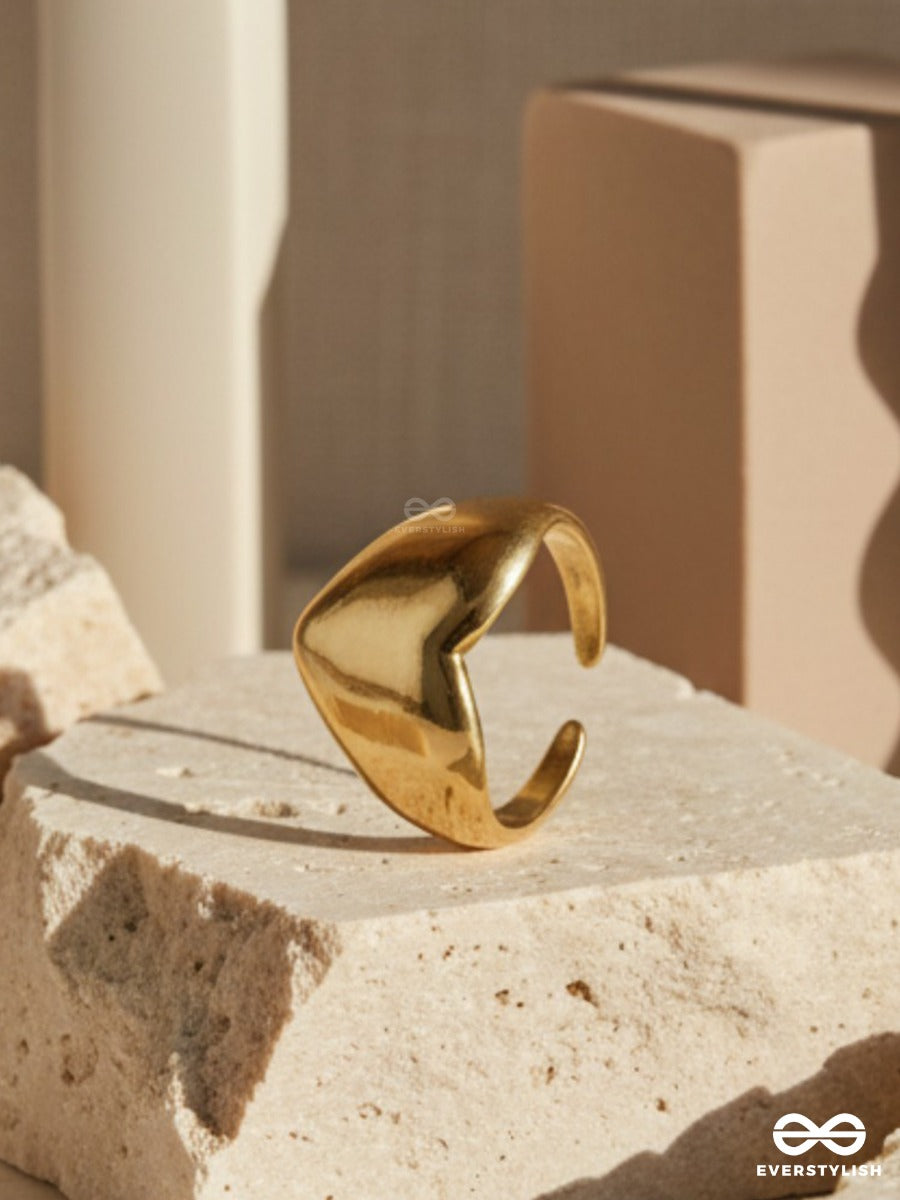 Molten Heart - Sculptural Gold Ring