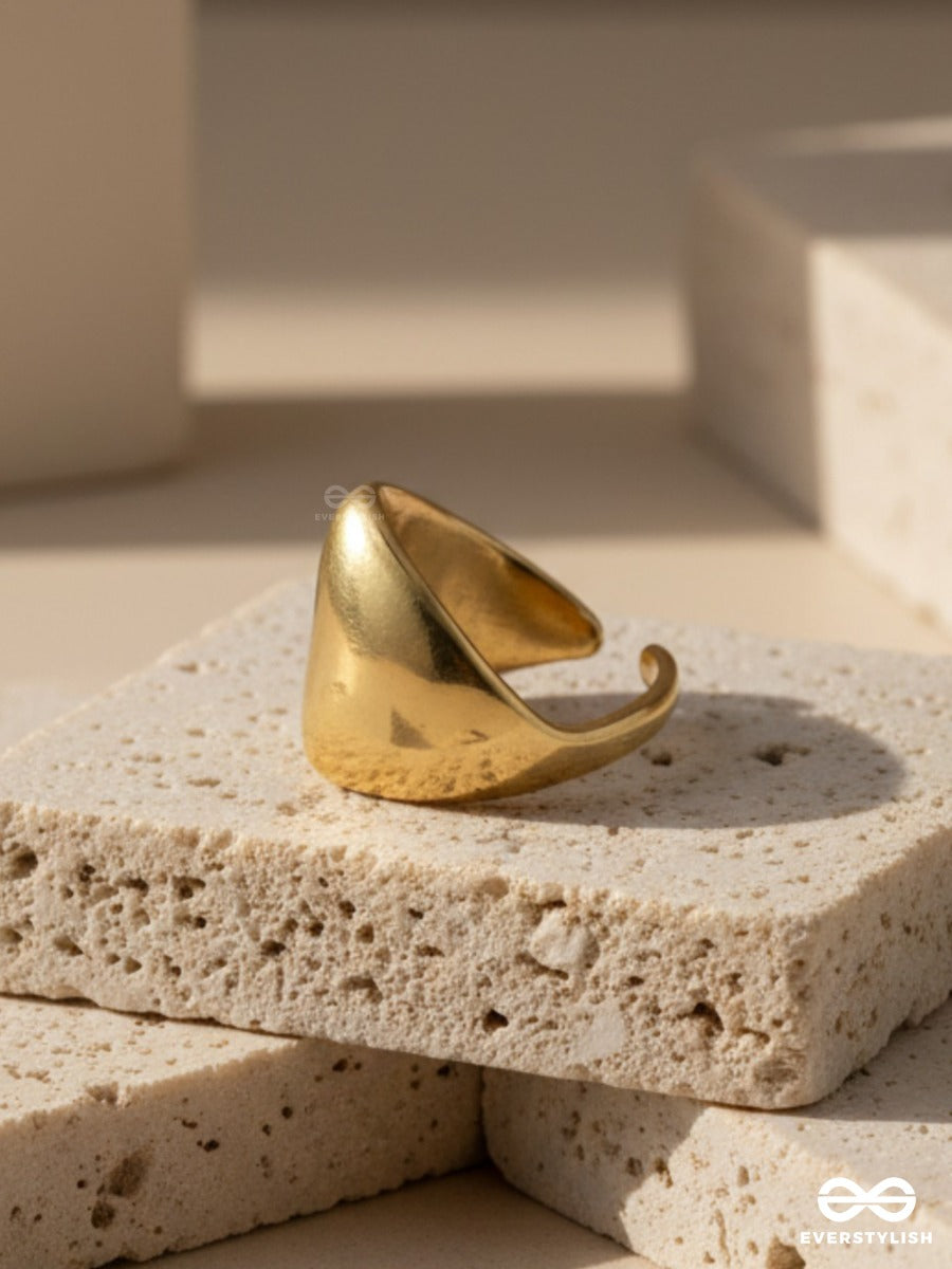 Molten Heart - Sculptural Gold Ring