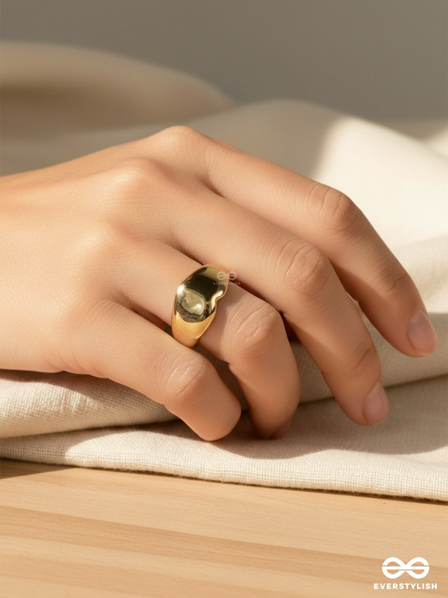 Molten Heart - Sculptural Gold Ring