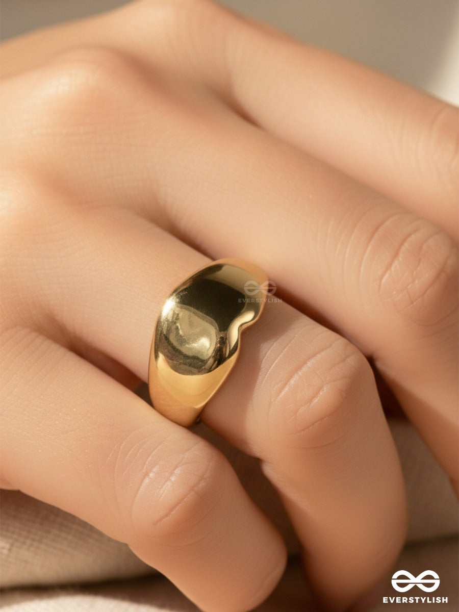 Molten Heart - Sculptural Gold Ring